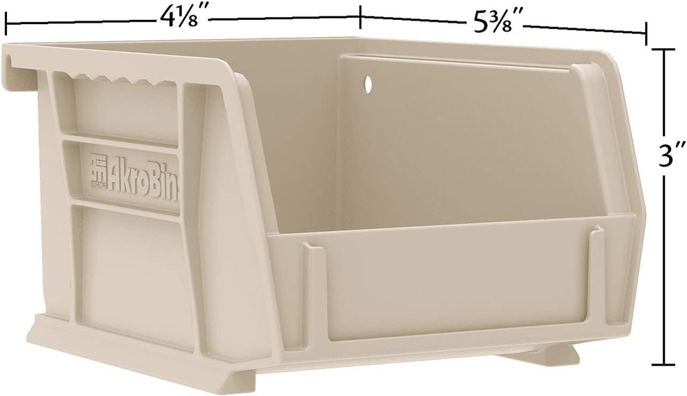 30210 Akrobins Plastic Storage Bins, Space-Saving Stackable Bins for Garage, Pan
