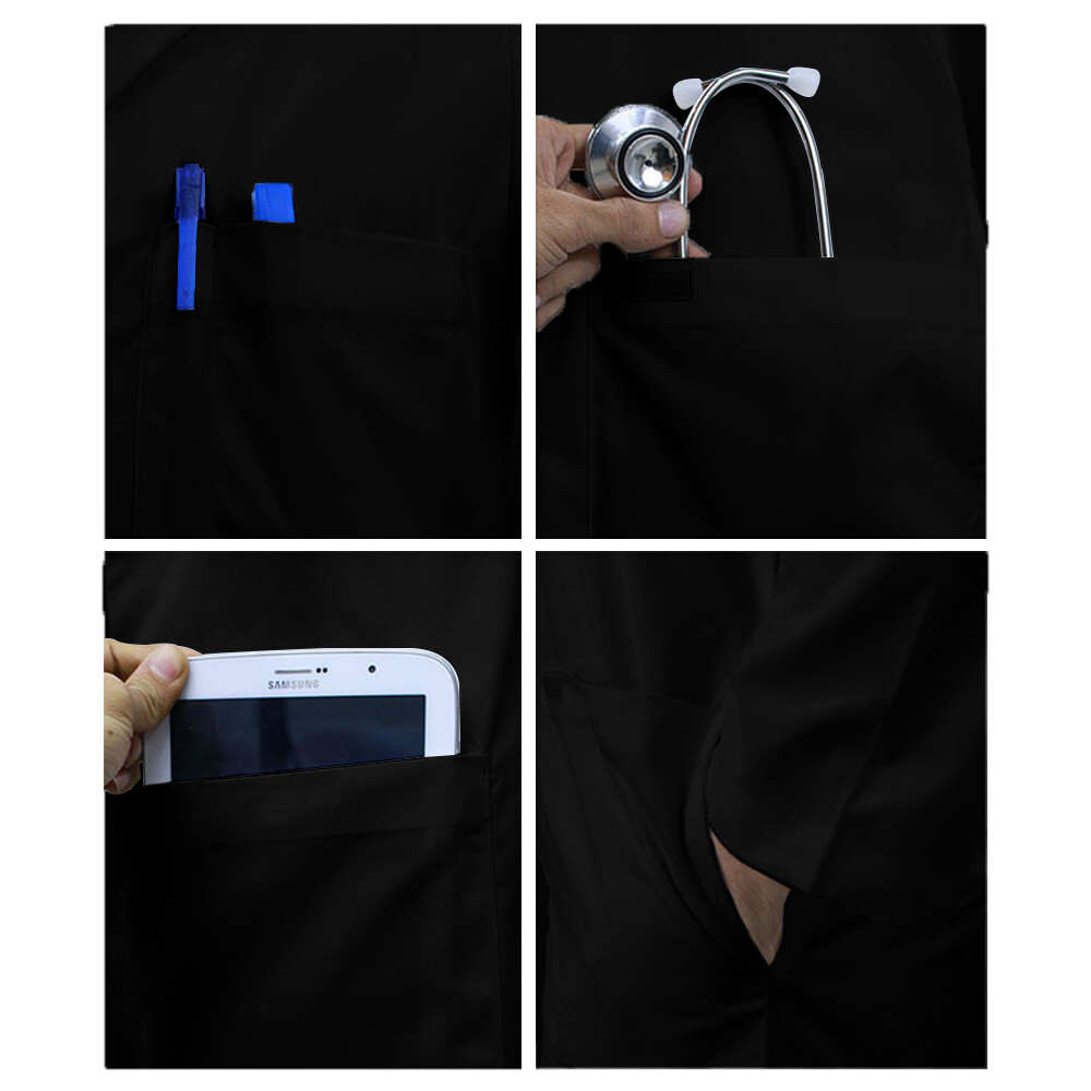 HEEDFIT Premium Quality Unisex Lab Coat, Ultra-Comfortable Poly-Cotton 40? Long