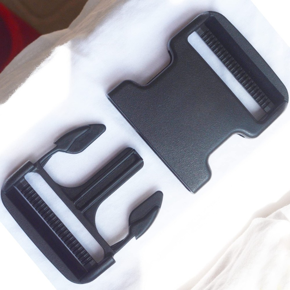 Buckles for 2" Straps Side Release Buckle 4PCS Plastic Tri-glide Slide Clip