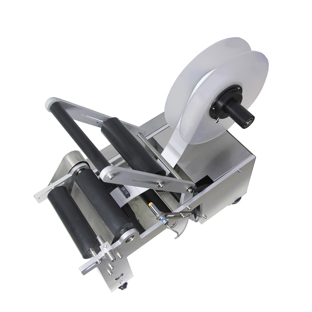 MT-50 Semi-Auto Round Bottle Labeling Machine Plastic Jar Pot Label Sticker CE