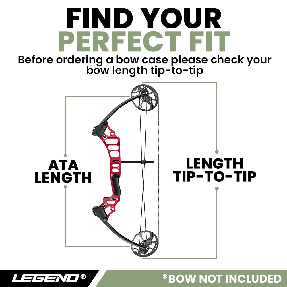Legend Gamma Compound Bow Case - Premium Archery Bow Cases with Backpack Sho...