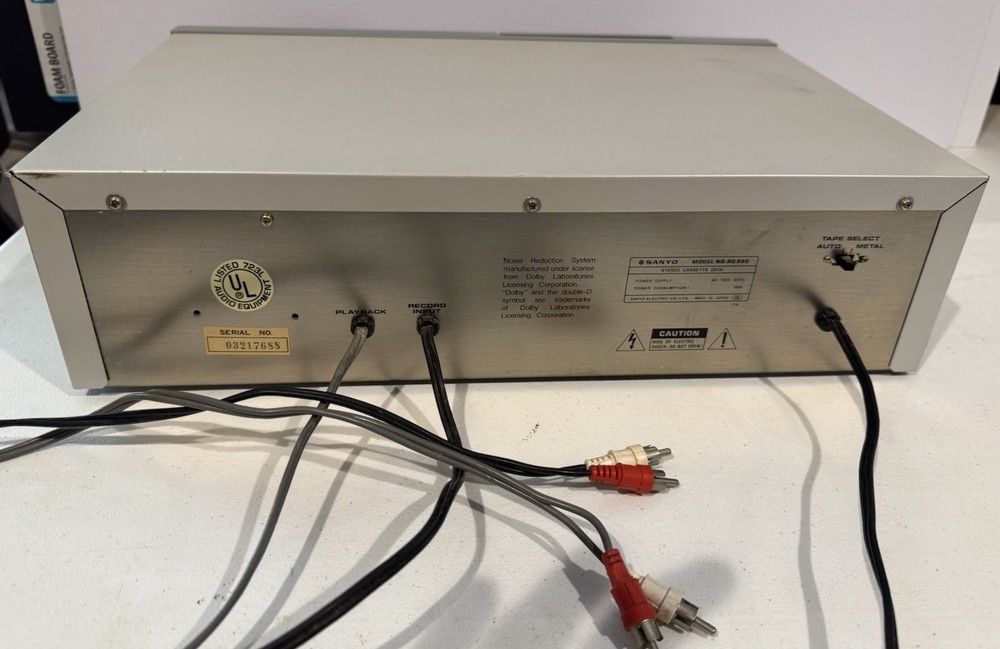 Rare SANYO RD R60 STEREO CASSETTE DECK