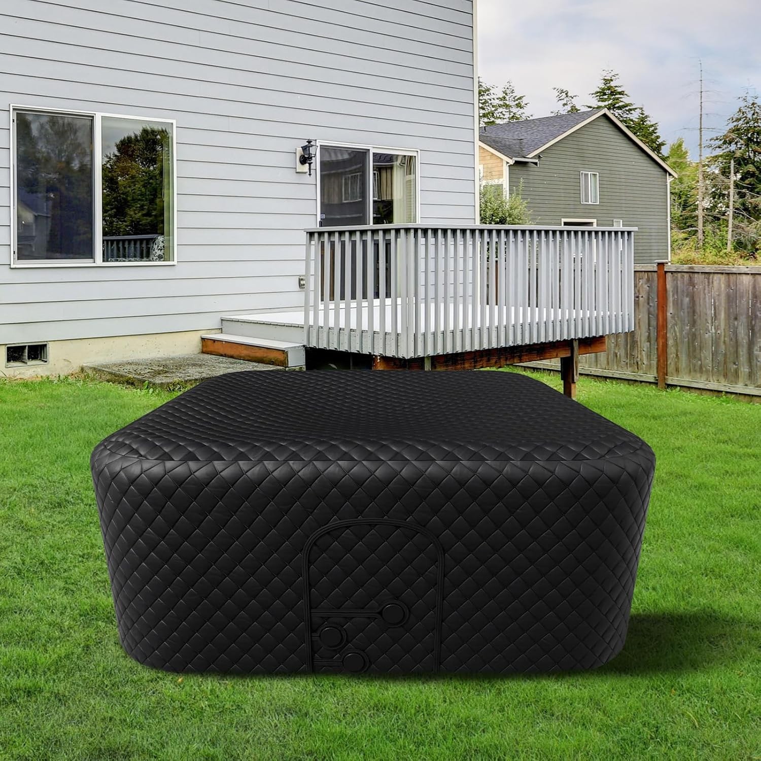 NAIZEA Insulated Inflatable Hot Tub Thermal Cover Energy Efficient Hot Tub Cover