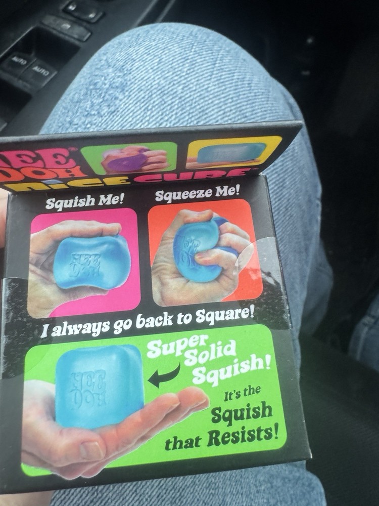 New Nee Doh Nice Cube Blue Super Solid Squish