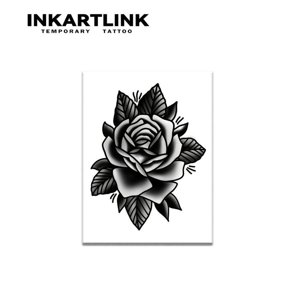INKARTLINK Tattoo Tech, 2 Sheets Large Semi Permanent Large, Flower-L18