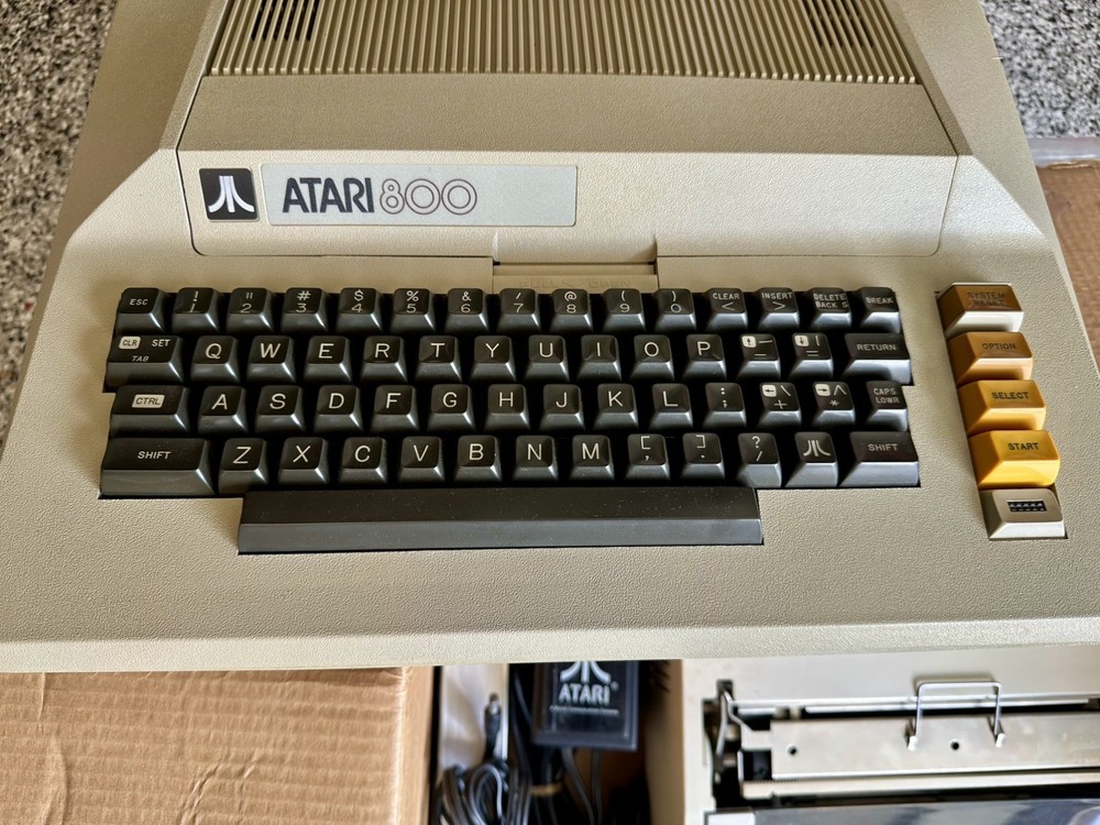 Vintage Atari 800 Computer System, Atari 1025, Atari 410, Atari Games LOT - READ