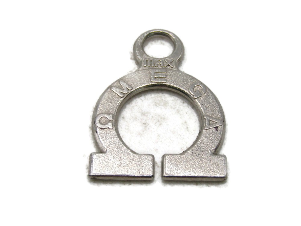 Max Omega Lettered Charm Silver Tone