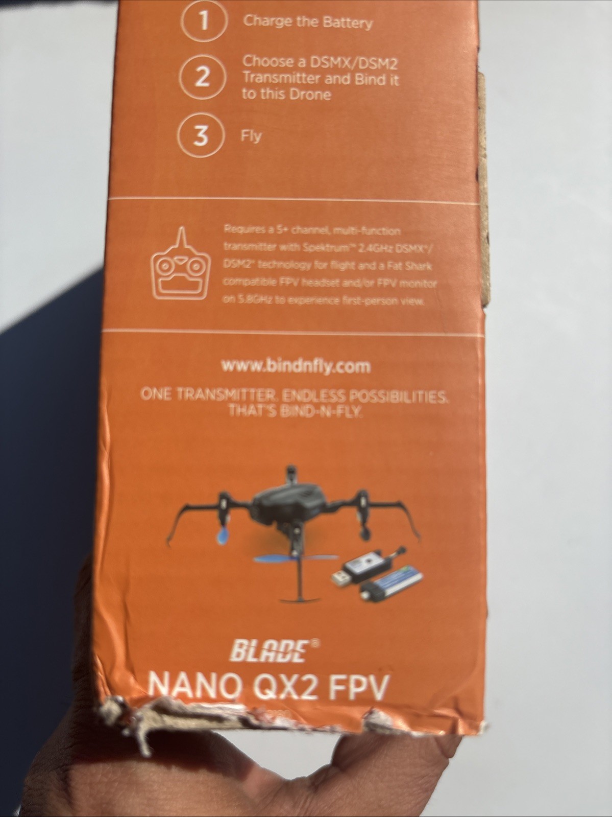 Blade BLH9180 Nano QX2 FPV Horizon Drone Bind N Fly No Charger Mint