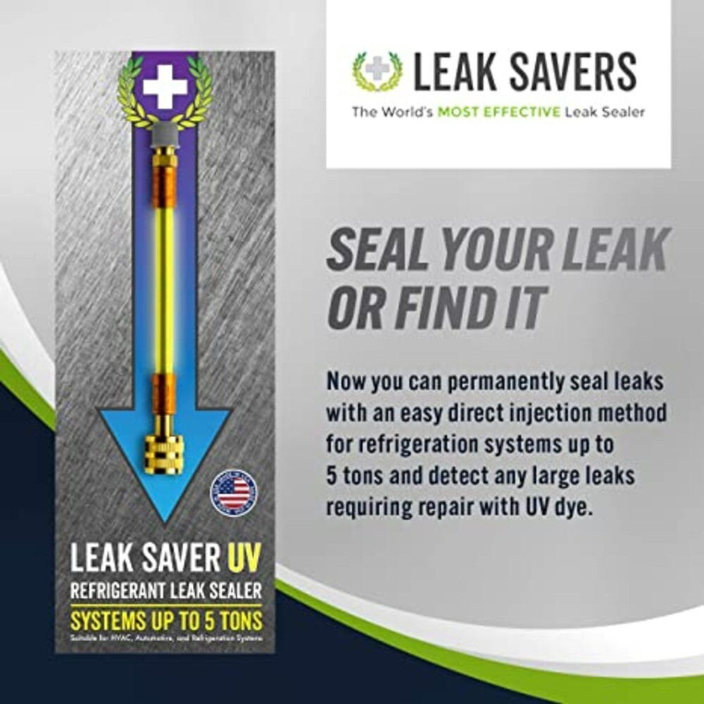 Leak Saver Direct Inject UV - 6 Pack - HVAC & Automotive Refrigerant Leak Sealer