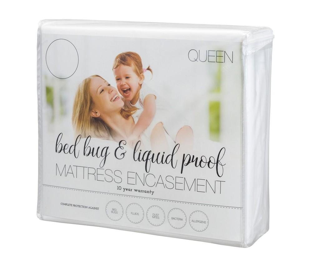 Bed Bug Mattress Protector, Queen, White