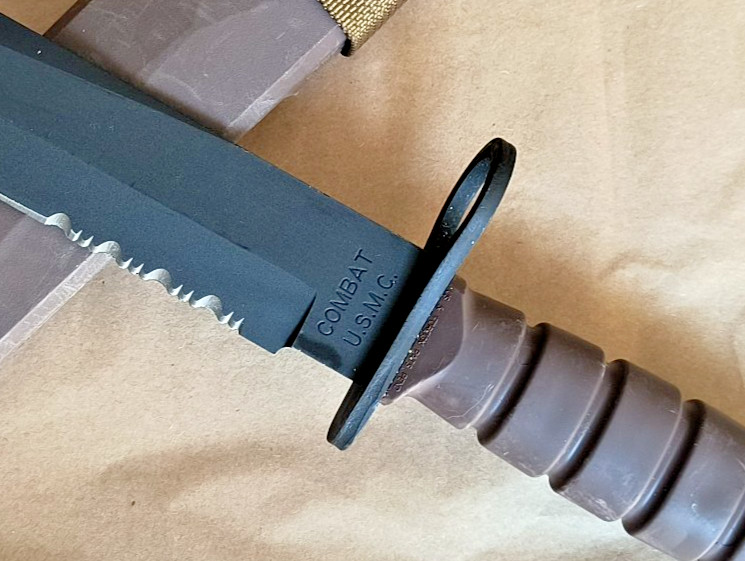 Vintage OKC3S Knife USMC Marine Corps Bayonet Ontario Knife Co & Scabbard