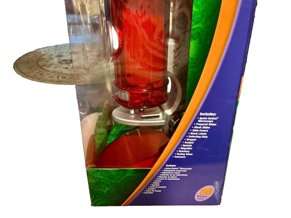 Edu-science quick switch microscope uses 3 AA batteries new top quality