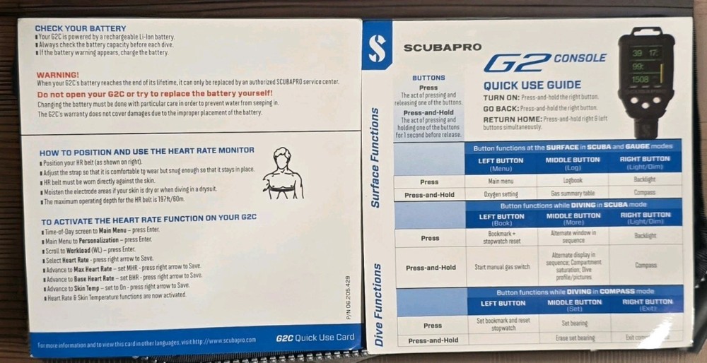 Scubapro G2 Dive Computer