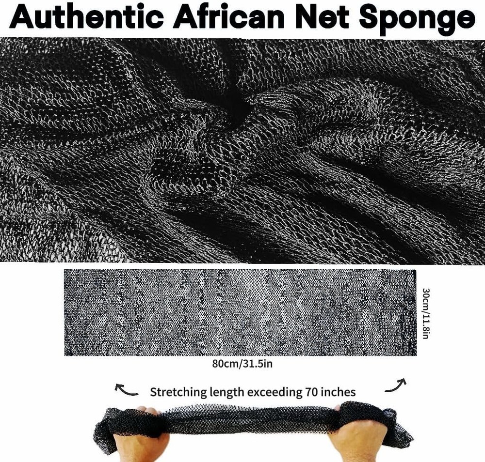 SPMKTBOZAI African Net Sponge Authentic, Exfoliating Real...