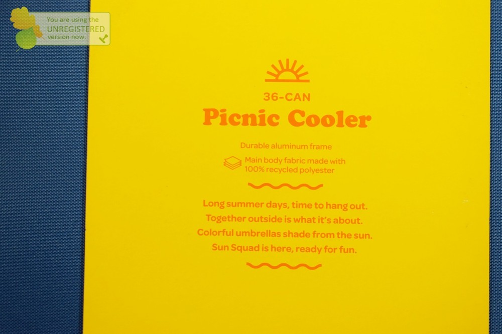 Sun Squad 36 Can Soft Sided Picnic Cooler Blue