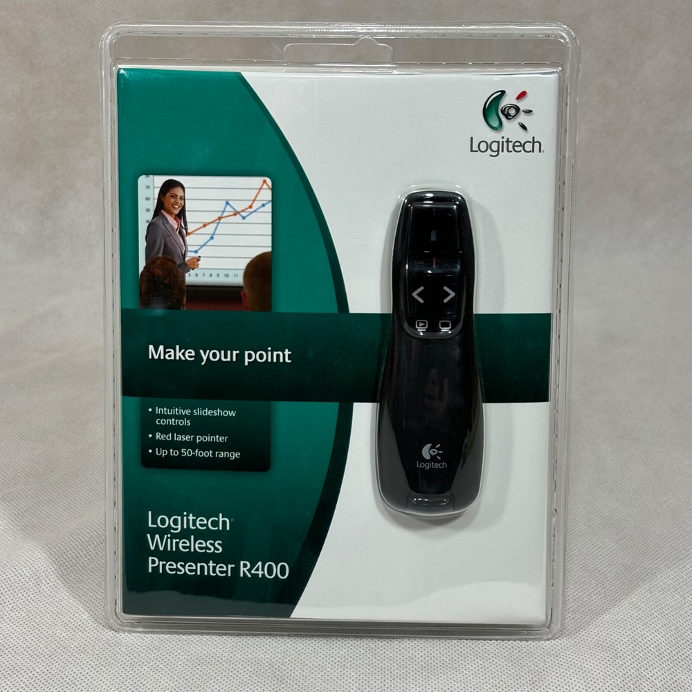 Logitech Wireless Presenter R400 Laser Pointer Remote Control