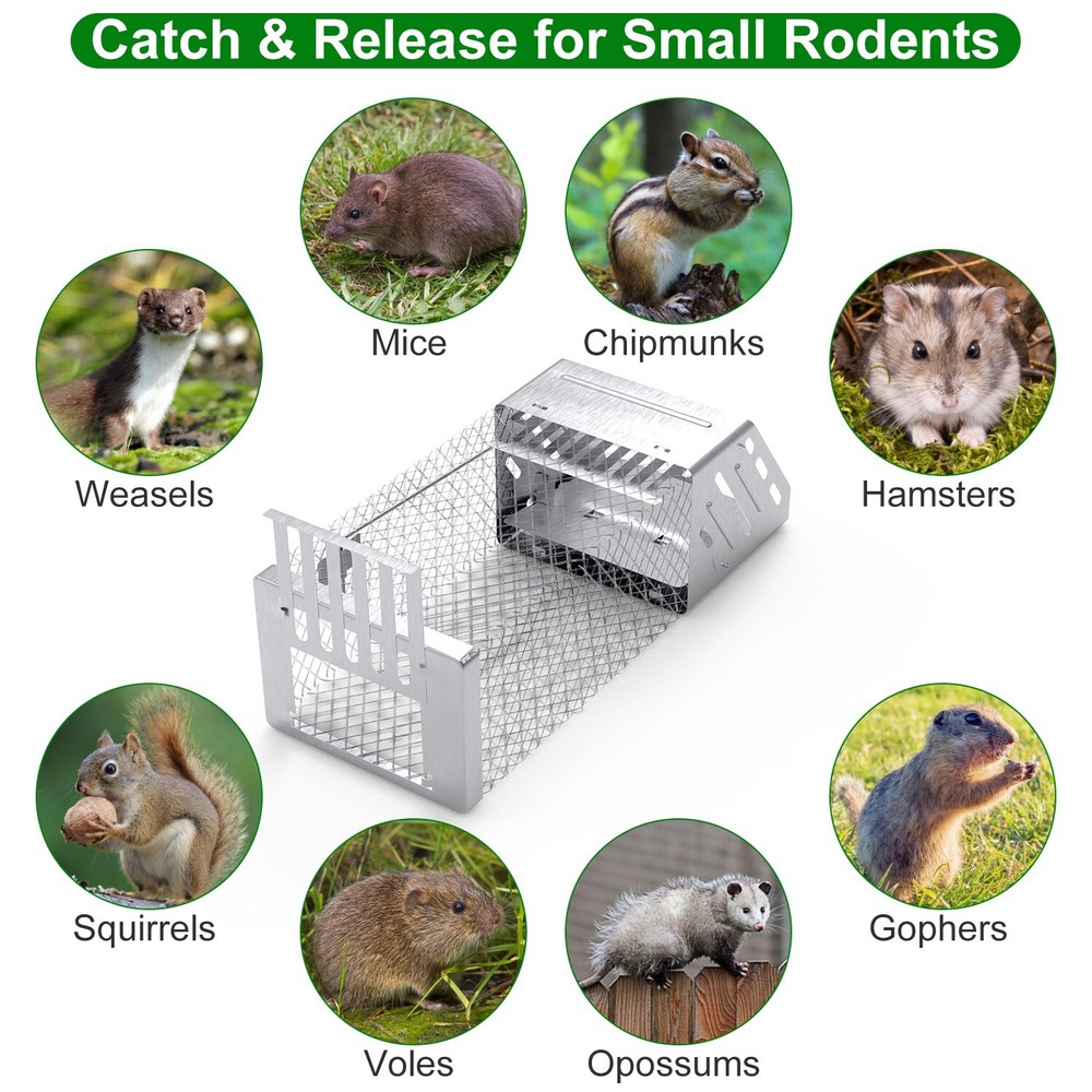 Automatic Continuous Live Humane Mouse Rat Trap Chipmunk Rodent Trap Catch Cage