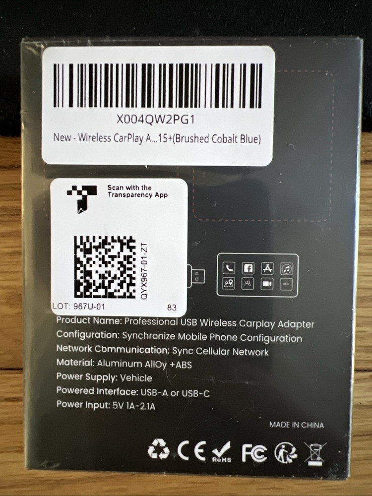 Amzfeel Wireless CarPlay Dongle Adapter, Mini Edition