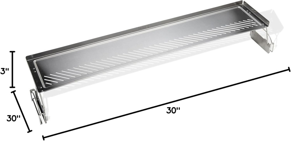 " 36" Slate Griddle Warming Rack & Resting Tray – Easy‑Install Adjustable Rack w