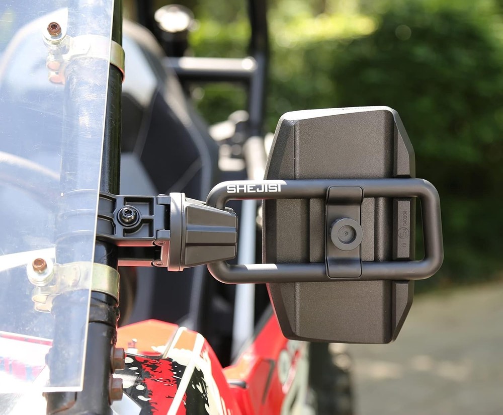 UTV Side Mirrors for 1.65"-2" Roll Cage, Aluminum Solid Bracket,2023 New UTV Mir