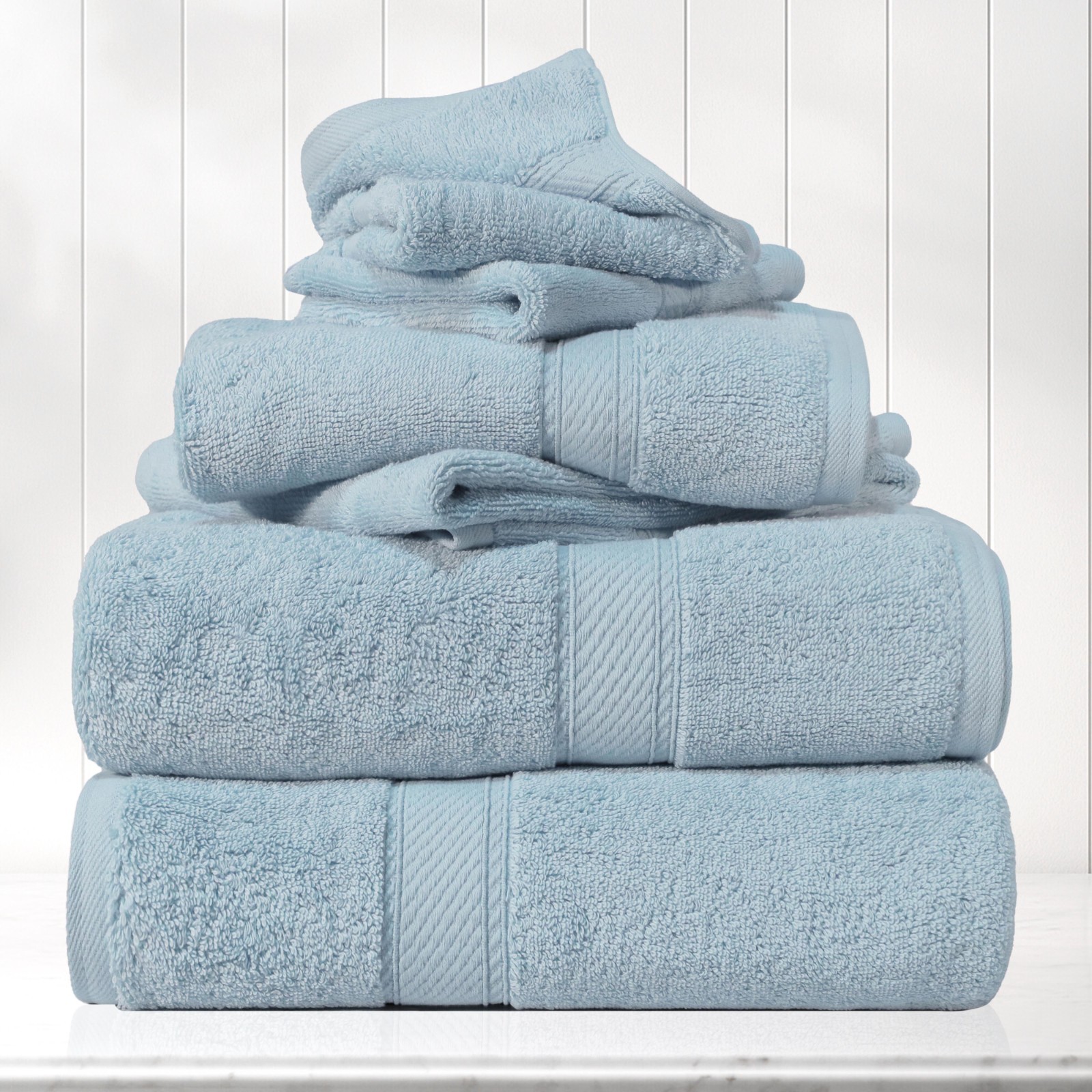 Egyptian Cotton Pile Ultra Soft Plush Heavyweight 800 GSM  6 Piece Towel Set