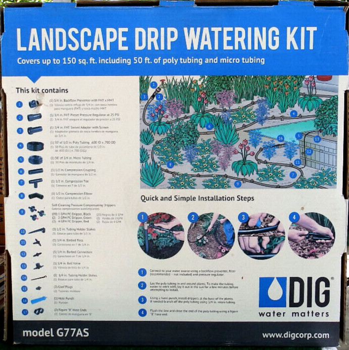 DIG G77AS Landscape Drip Irrigation Watering Kit