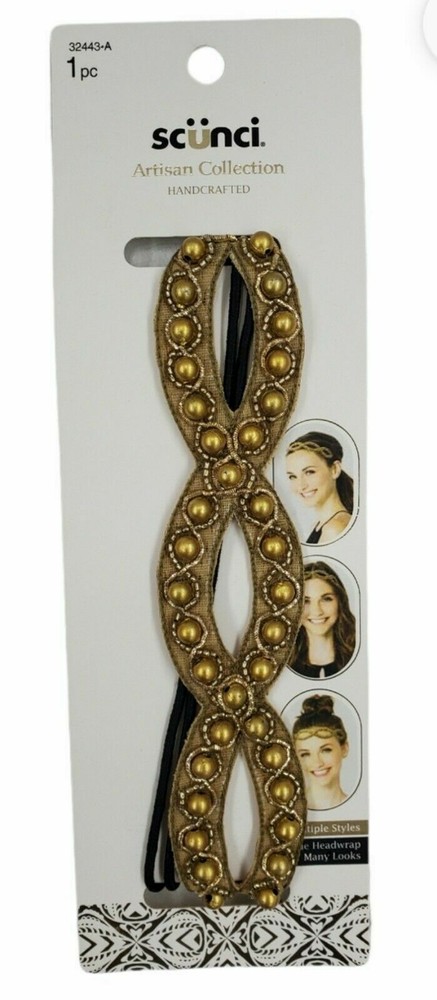 SCUNCI Artisan Collection Headwrap ~ Gold or White