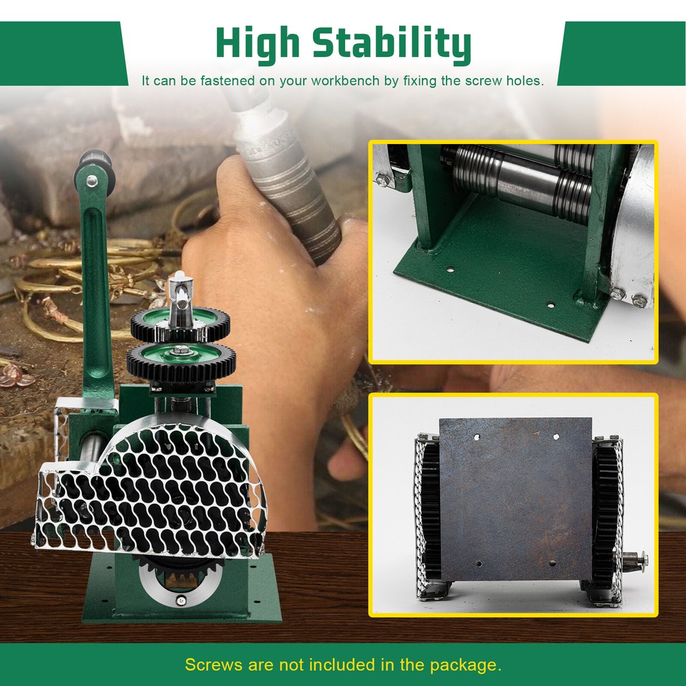 Manual Jewelry Press Rolling Mill Machine Wire Flat Metal Sheet Roller Tool