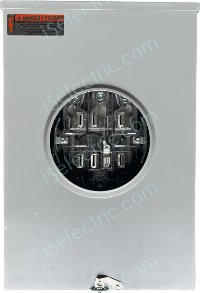 200 Amp Ringless Meter Socket / Base 3 Phase 4 Wire 7 Jaw OH/UG