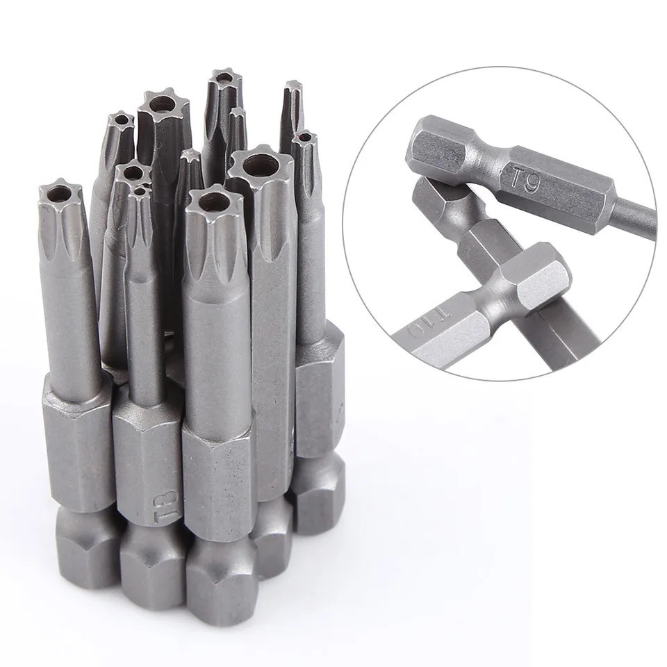 Security Torx Bit Set + Hex Key Allen Bit Set - For Power Drill & Impact Driver