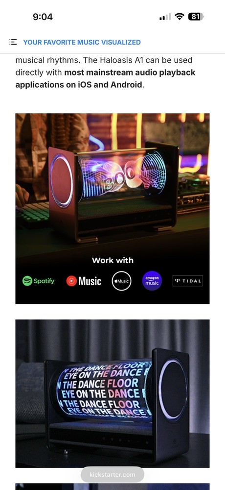 Holographic 3D Box Bluetooth Speaker