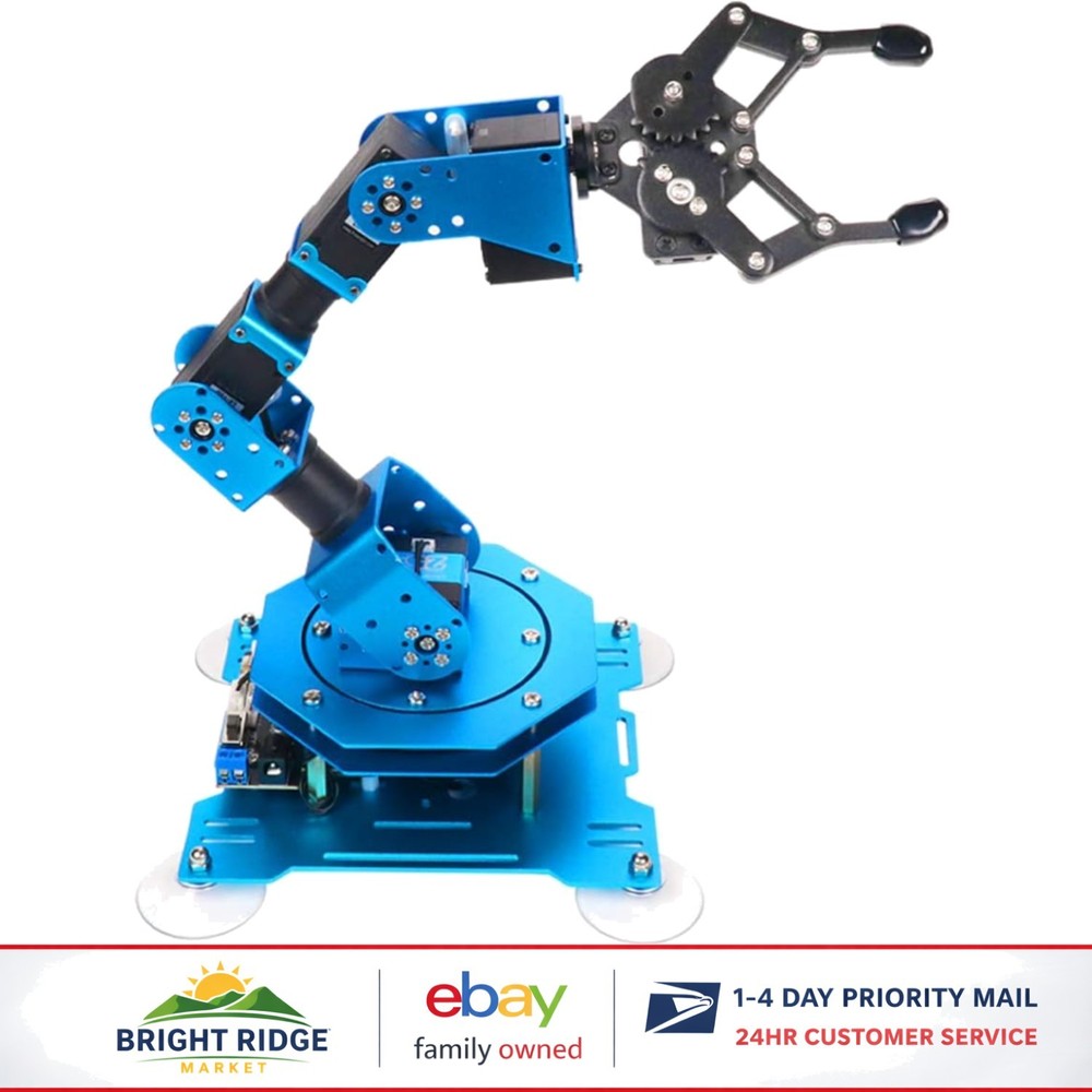 Interactive 6-Axis Robotic Arm for STEM Learning, Remote-Control and Programming