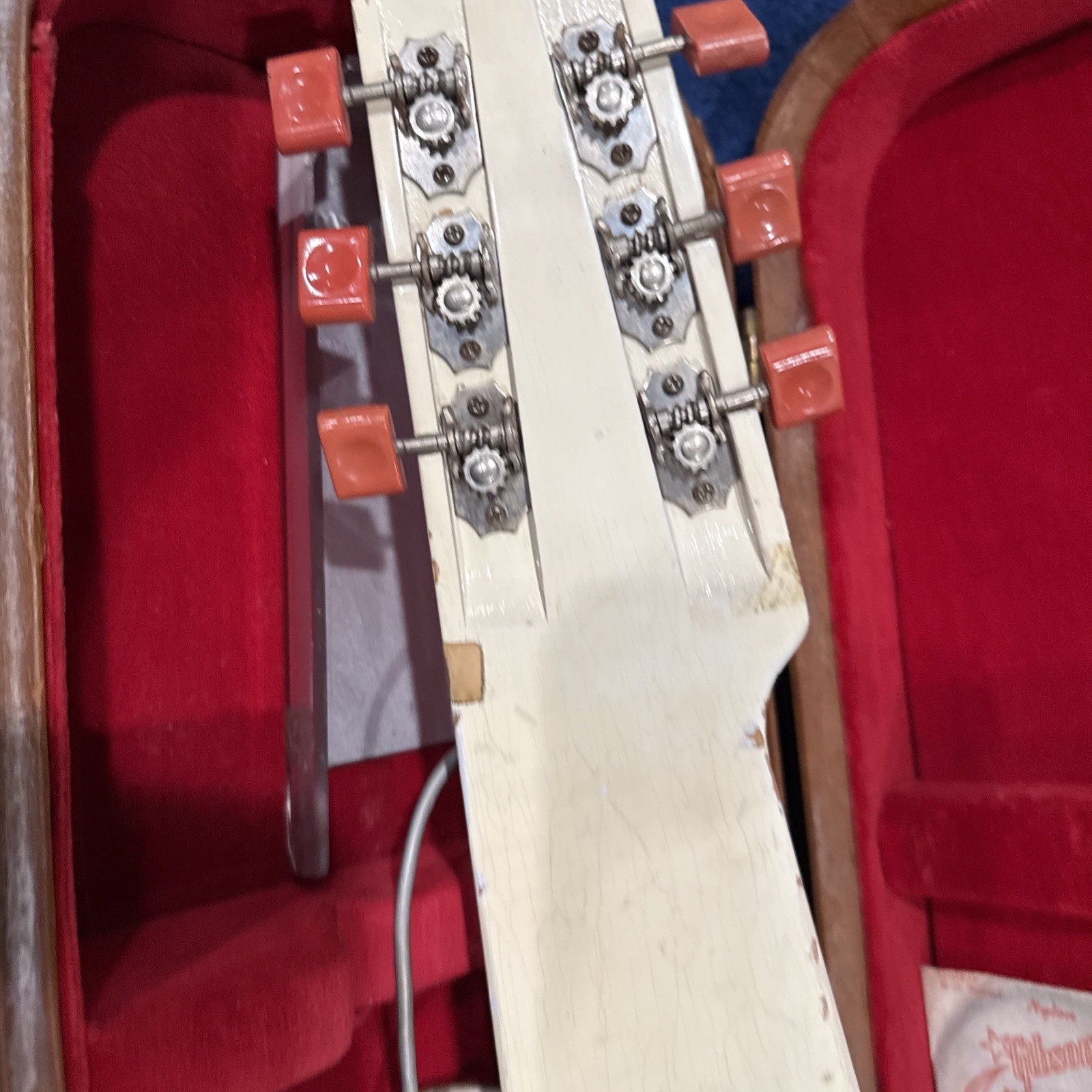 1953/52 Vintage Gibson Ultratone White/Coral Lap Steel Guitar w/ Case