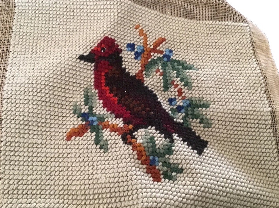 Finished Needlepoint Cardinal