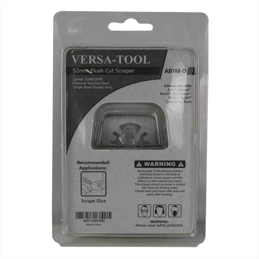 Versa Tool AB1M-D 52mm Flush Cut (8mm Offset Mount) Stainless Steel Scraper