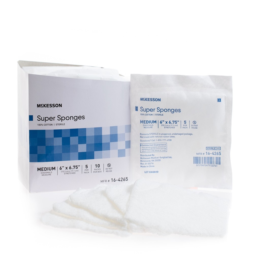 McKesson Fluff Dressing Sterile 6 x 6.75" 10 Pack(s) 5 per Pack