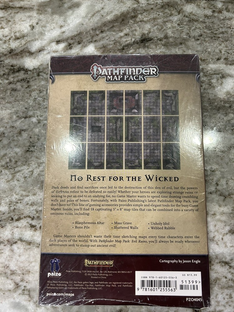 Paizo GameMastery Map Pack - Evil Ruins New - D&D War Hammer
