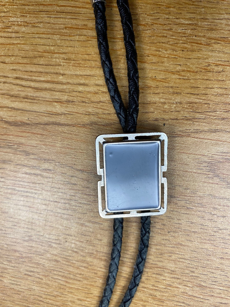 Black Rectangular Bolo Tie