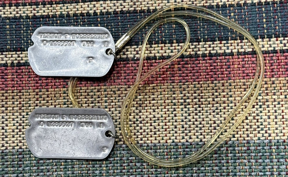 Ww2 (2) 98th Chemical Mortar Combat Officer dog tags