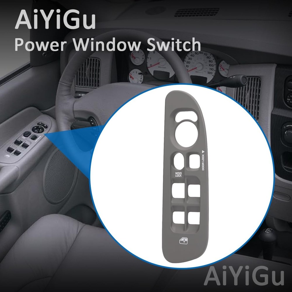 Driver Side Window Control Switch Cover Compatible with 2002-2009 Dodge Ram 150.