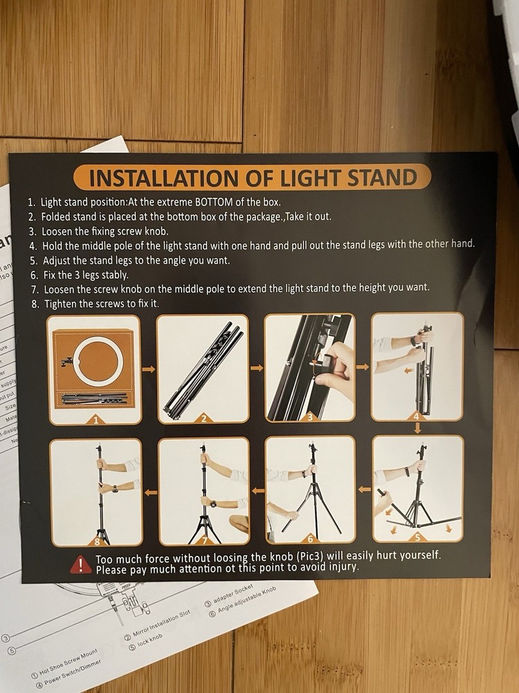 Ivisii IR 45 Floor Stand Ring Light