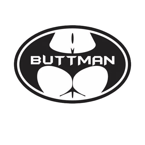 Buttman Oval Sticker Decal