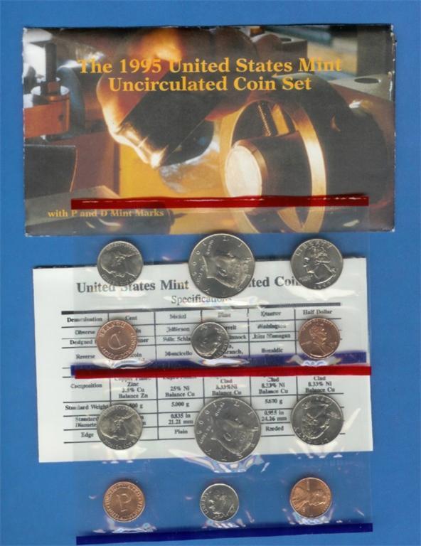 1995 P and D Mint Set - Envelope/COA - Complete