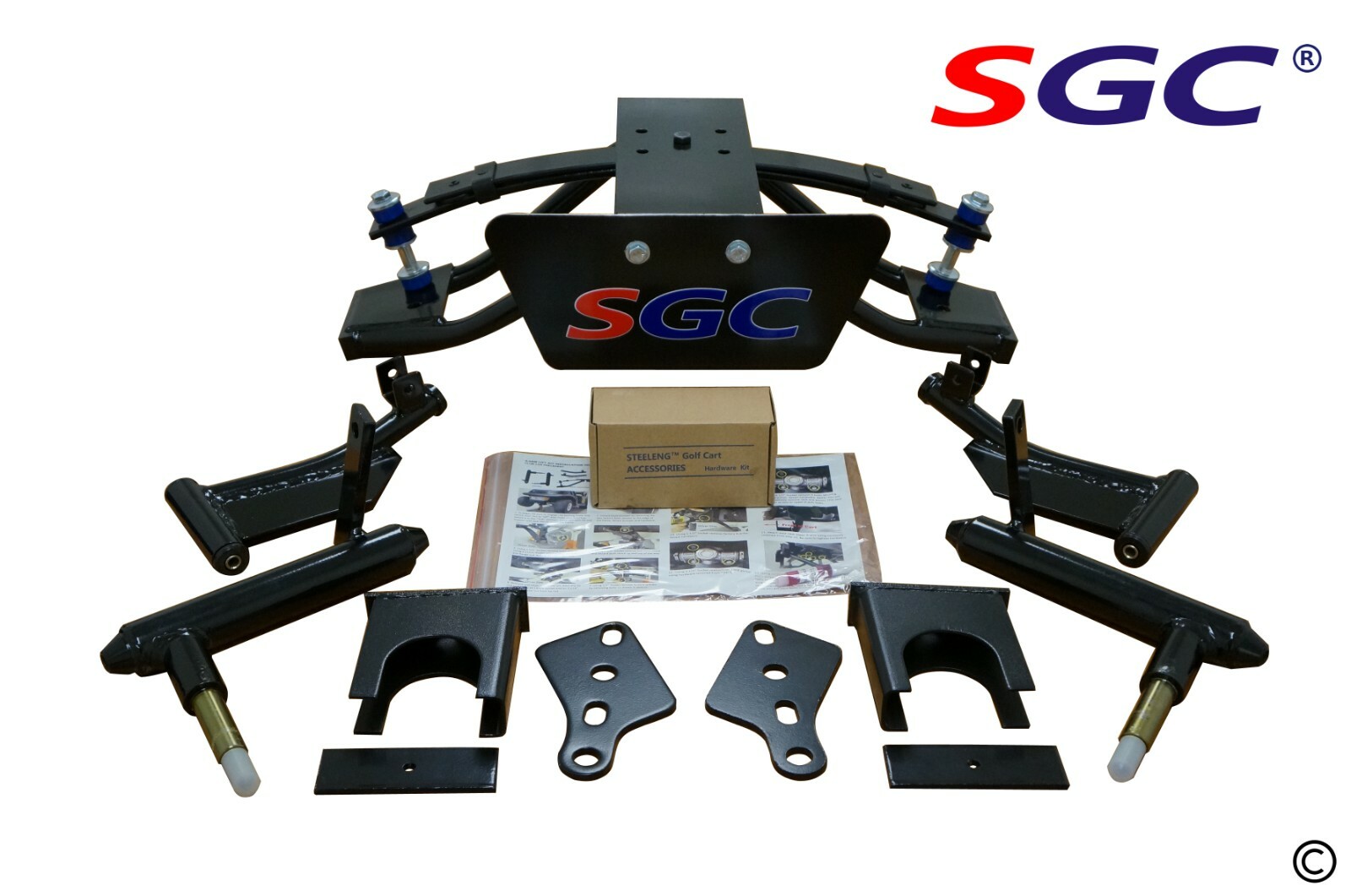 CLUB CAR PRECEDENT GOLF CART SGC 6" A-ARM LIFT KIT + 12" WHEELS and 23" AT TIRES