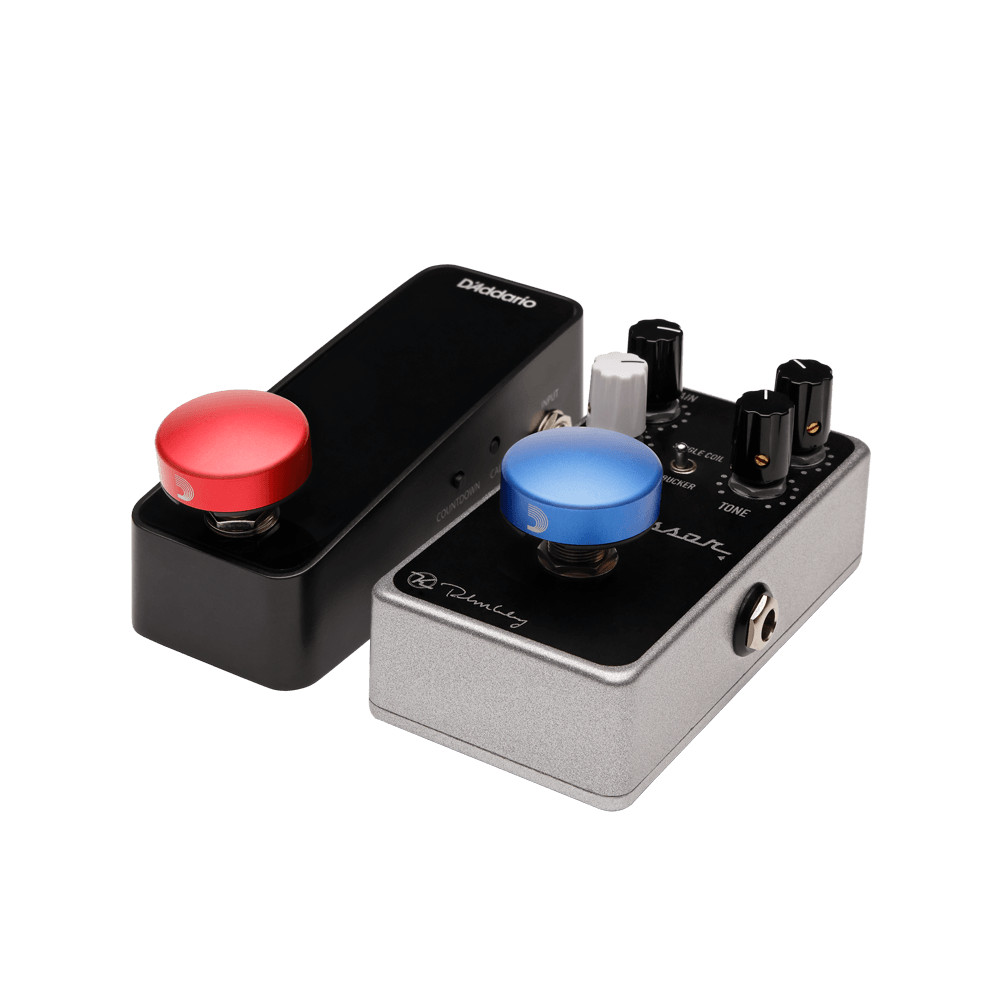 D'Addario XPND Footswitch Topper, Blue/Red 2-Pack