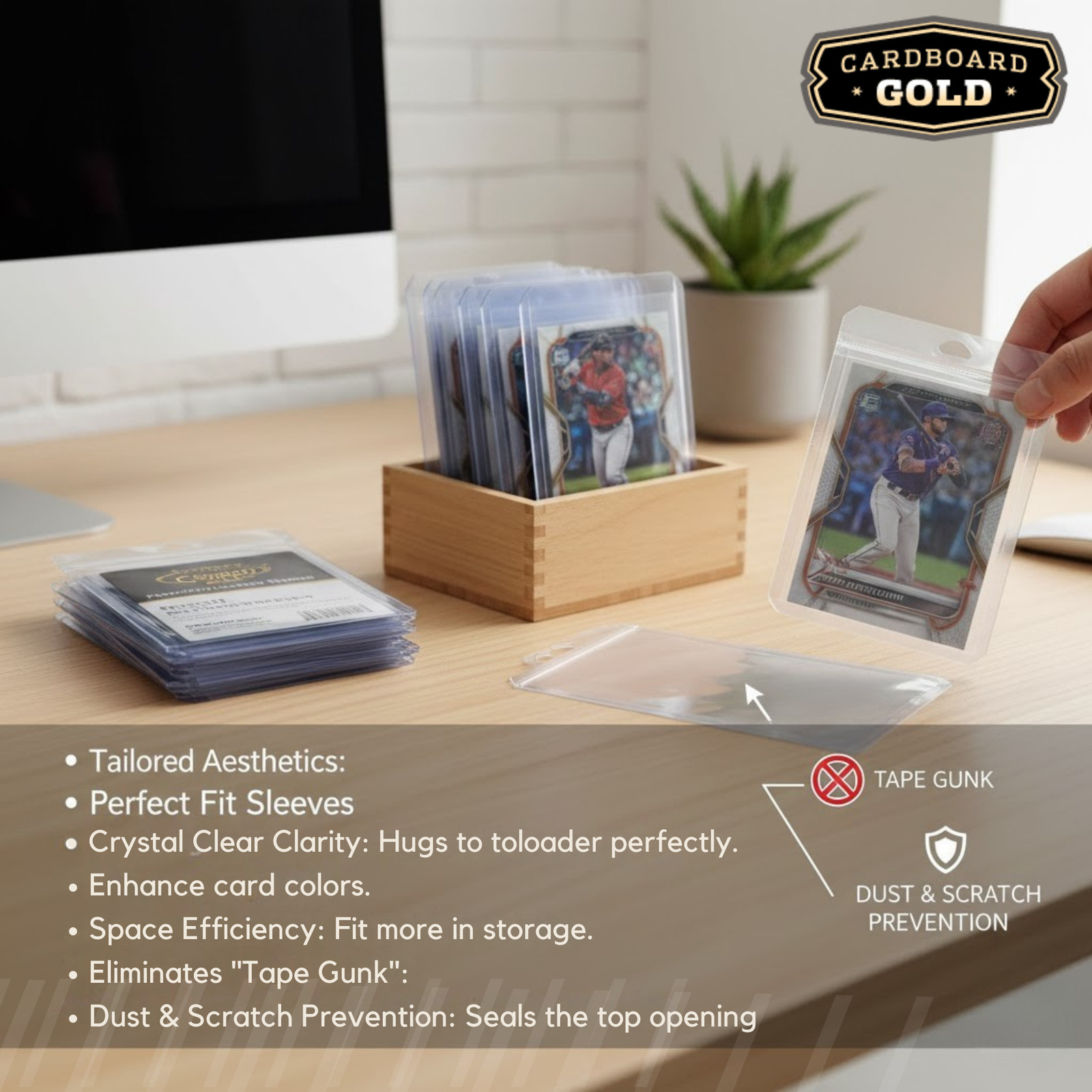 10 Packs 500ct Perfect Fit Sleeves for 20-60 PT Regular 3 X 4 Top-Loaders CBG