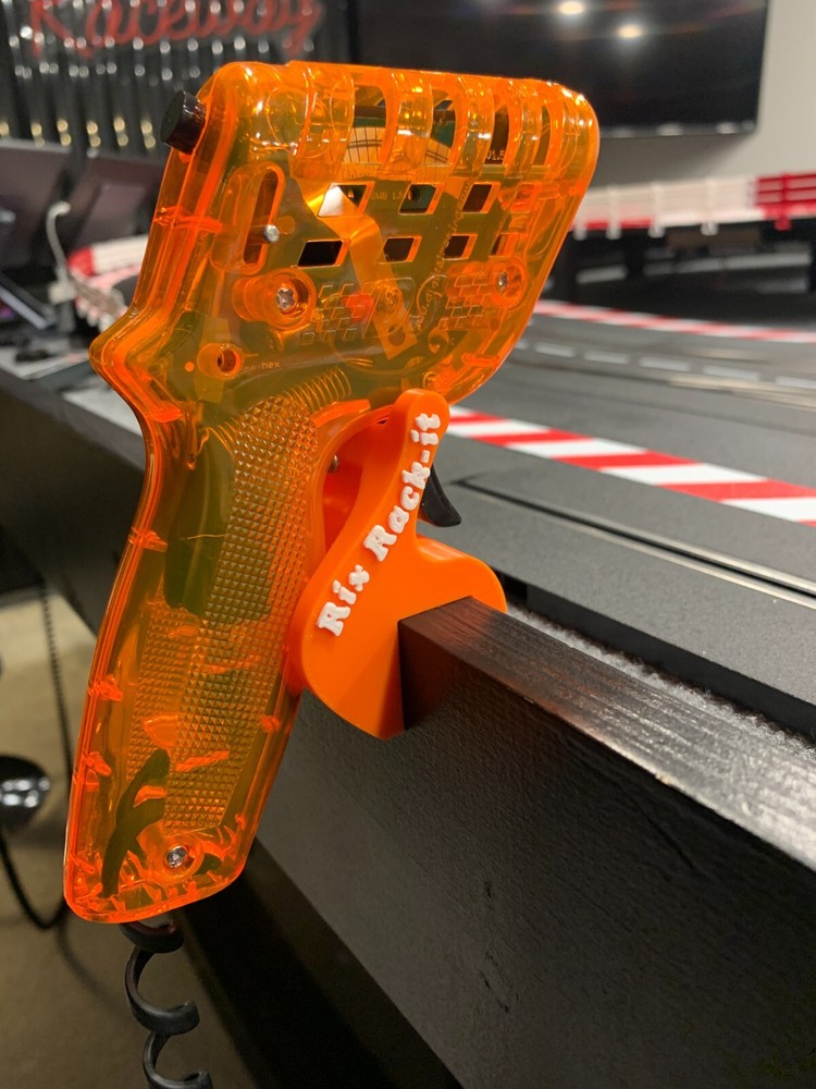 Rix Rack-it Slot car controller holder (Orange U mount)