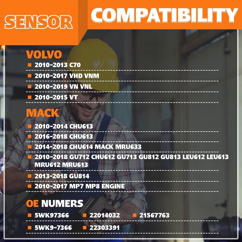 5WK97366 NOx Sensor 22303391 Outlet Nitrogen Oxide Sensor for Volvo D11 D13 D...