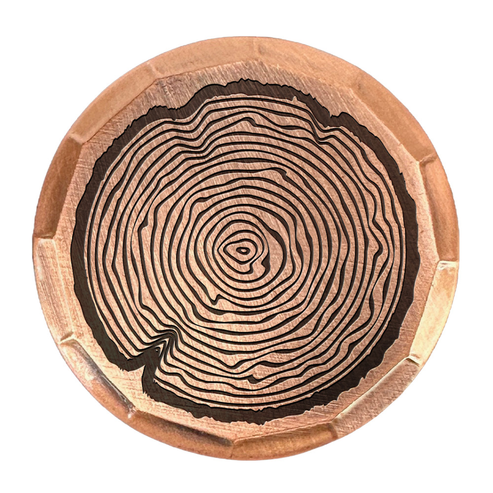 Tree Rings Embossed Copper Golf Ball Marker by Sunfish