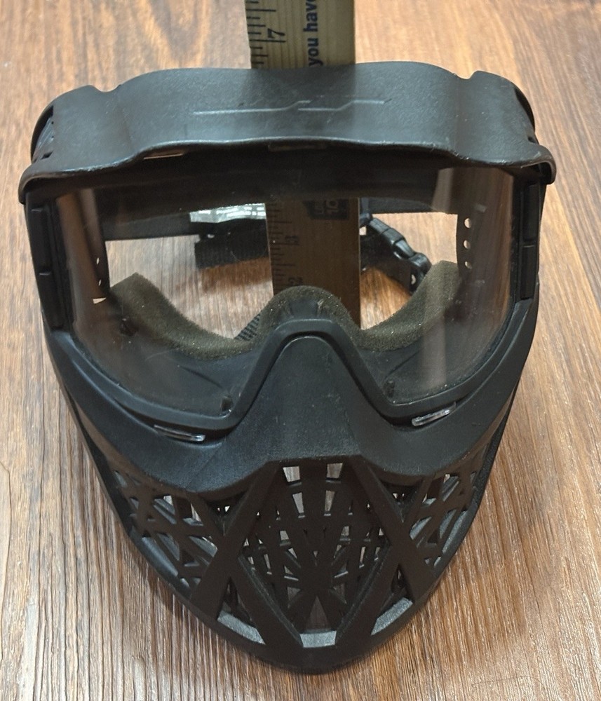 JT Paintball Face Mask Complete Black Shield Goggles Adjustable